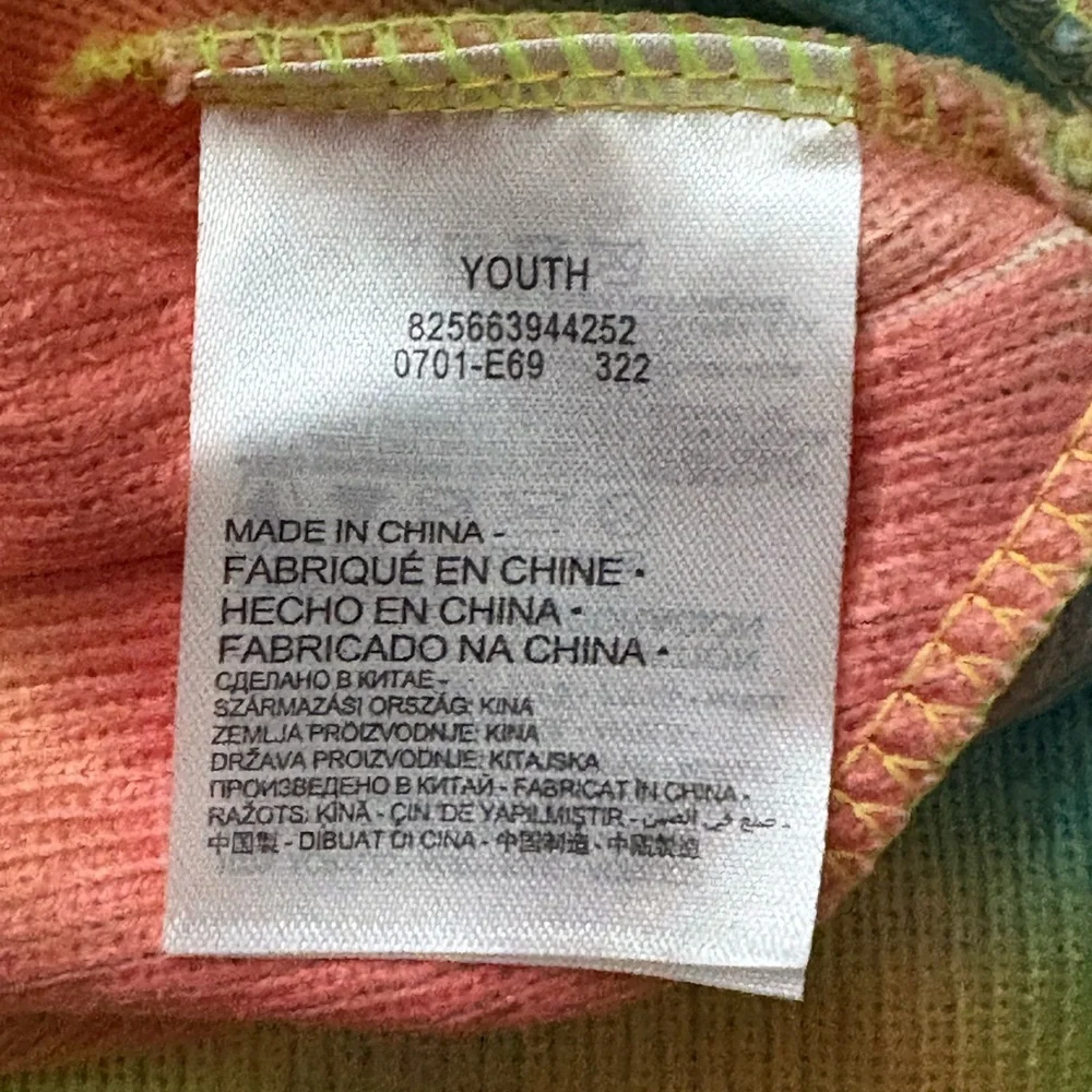 Retro Tie Dye cuff Beanie hat big kids boys nike Air Jordan yellow green orange